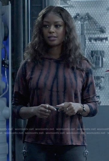 Ryan’s tie dye hoodie on Batwoman