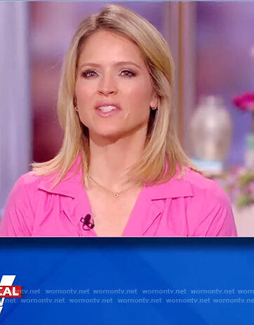 Sara’s pink shirtdress on The View
