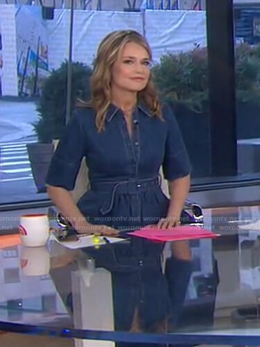 Savannah’s belted denim dress on Today