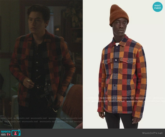 Scotch and Soda Checked Shirt Jacket worn by Jughead Jones (Cole Sprouse) on Riverdale