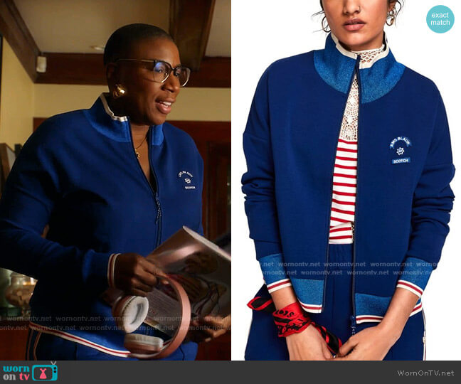 Scotch & Soda Log Tape Track Jacket worn by Henrietta Wilson (Aisha Hinds) on 9-1-1