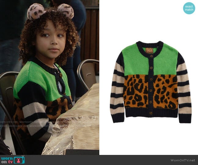 Scotch R'belle Color Block Cardigan worn by Bridget Williams (Dannah Lane) on Kenan