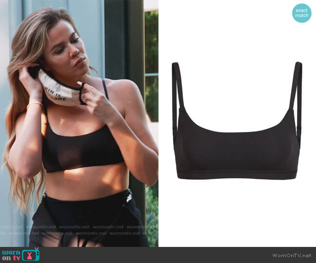 Skims Fits Everybody Scoop Neck Bra worn by Khloe Kardashian on Keeping Up with the Kardashians