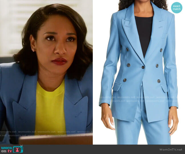 Smythe Not A Double Breasted Wool Blazer worn by Iris West (Candice Patton) on The Flash
