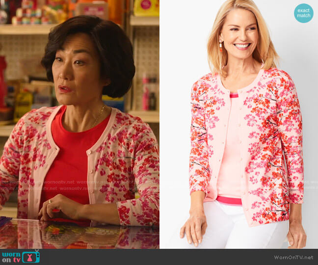 Talbots Charming Cardigan worn by Mrs Kim (Jean Yoon) on Kims Convenience