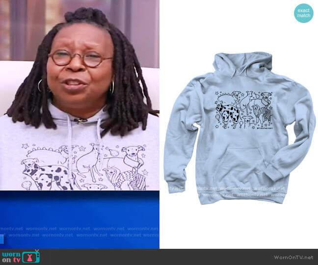 Tika the Iggy Grayhound Doddles worn by Whoopi Goldberg on The View