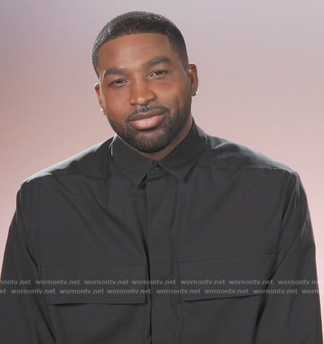 Tristan Thompson’s black oversized shirt on Keeping Up with the Kardashians