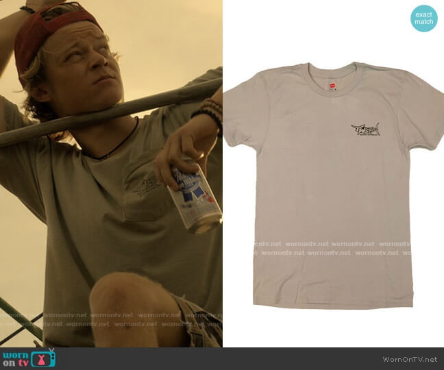 TW's Bait & Tackle Marlin Outline Short Sleeve T-Shirt worn by JJ (Rudy Pankow) on Outer Banks