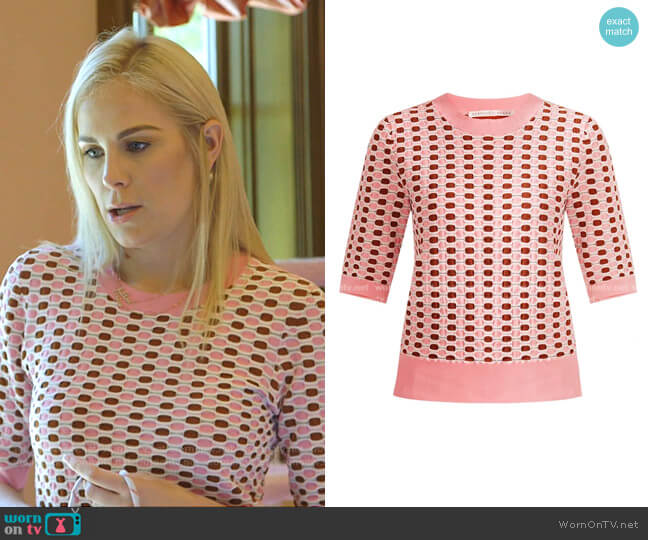 Veronica Beard Zia Jacquard Pullover worn by Kameron Westcott on The Real Housewives of Dallas