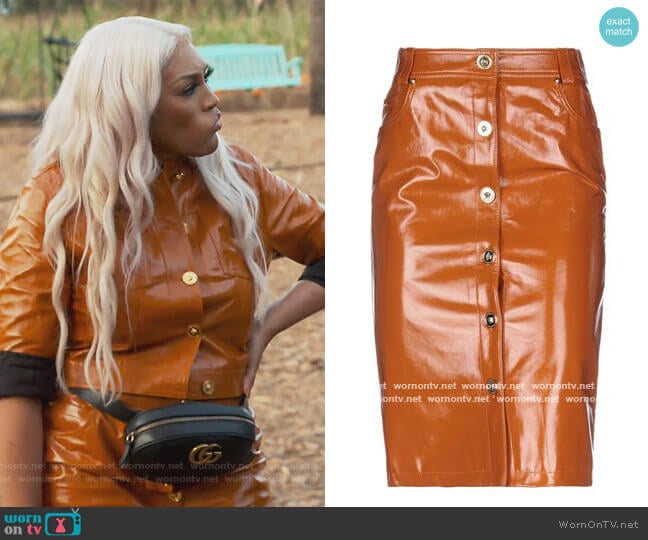 Versace Knee Length Skirt worn by Drew Sidora on The Real Housewives of Atlanta