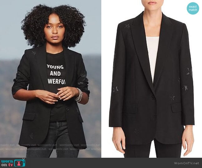 Zadig & Voltaire Viva Bis Star Blazer worn by Zoey Johnson (Yara Shahidi) on Black-ish