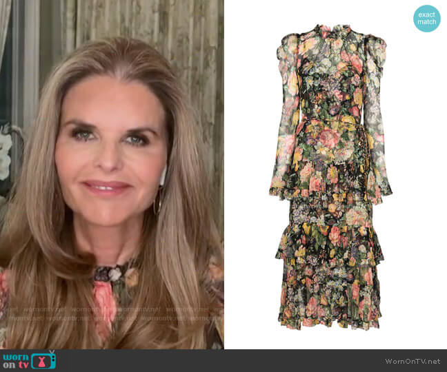 Zimmermann Ladybeetle Floral-Print Puff-Sleeve Dress worn by Maria Shriver on Today