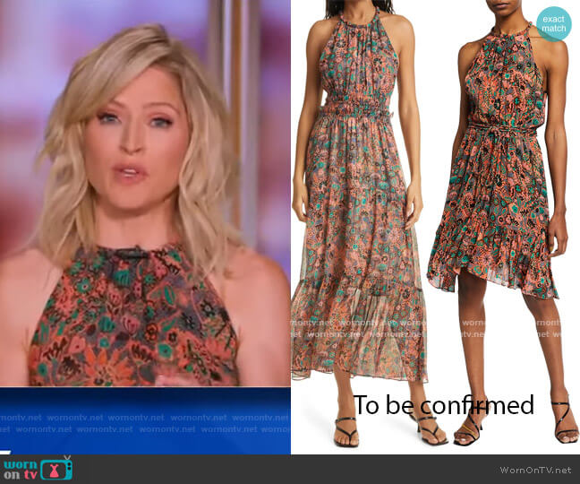 A.L.C. Kaplan Floral Halter Dress worn by Sara Haines on The View