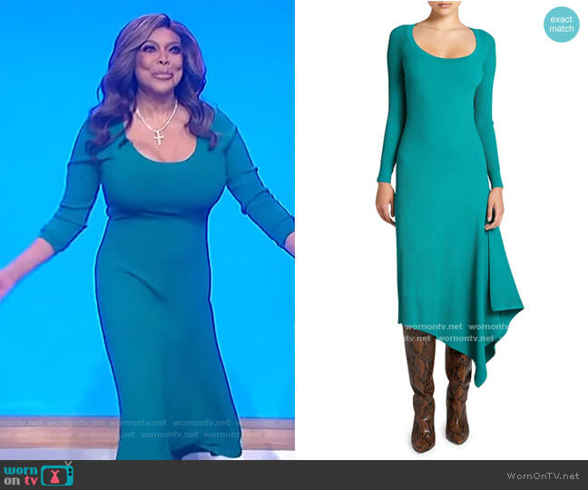 A.L.C. Olivia Scoopneck Knit Midi Dress worn by Wendy Williams on The Wendy Williams Show