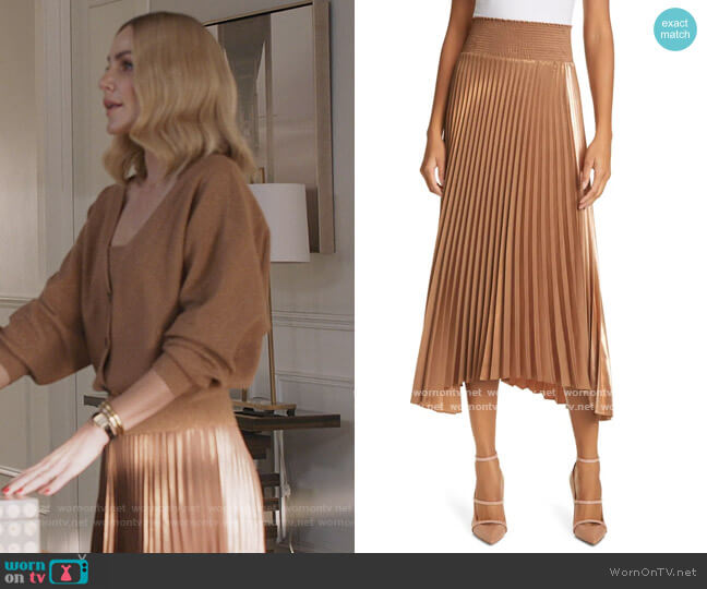 A.L.C. Sonali Pleated Skirt worn by Laura Baker (Monet Mazur) on All American