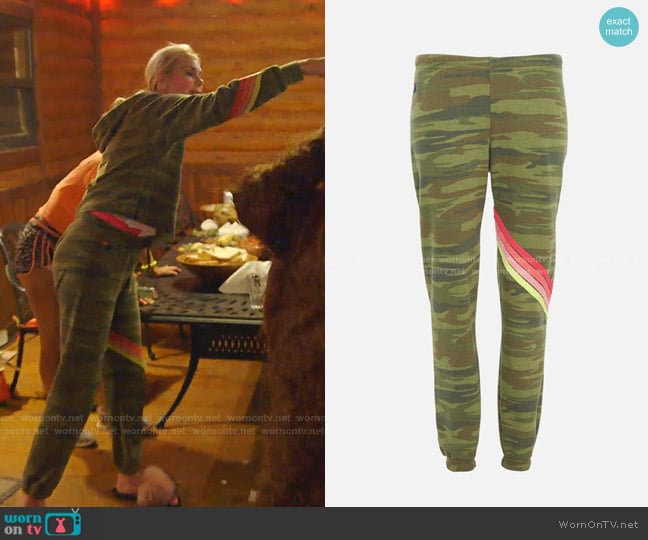 Aviator Nation Chevron Sweatpant worn by Kameron Westcott on The Real Housewives of Dallas