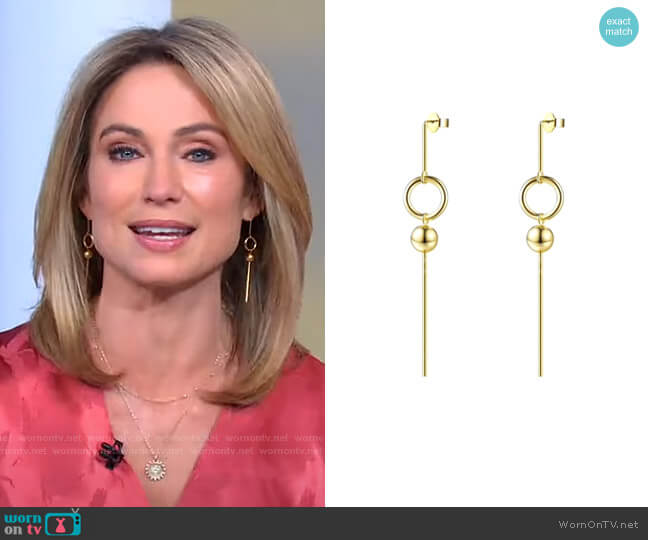 Accessory Concierge Orbit Drops worn by Amy Robach on Good Morning America