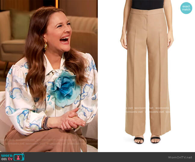 Aurelie Bidermann Mizuhiki Earrings Dipped Amazonite Stones worn by Drew Barrymore on The Drew Barrymore Show