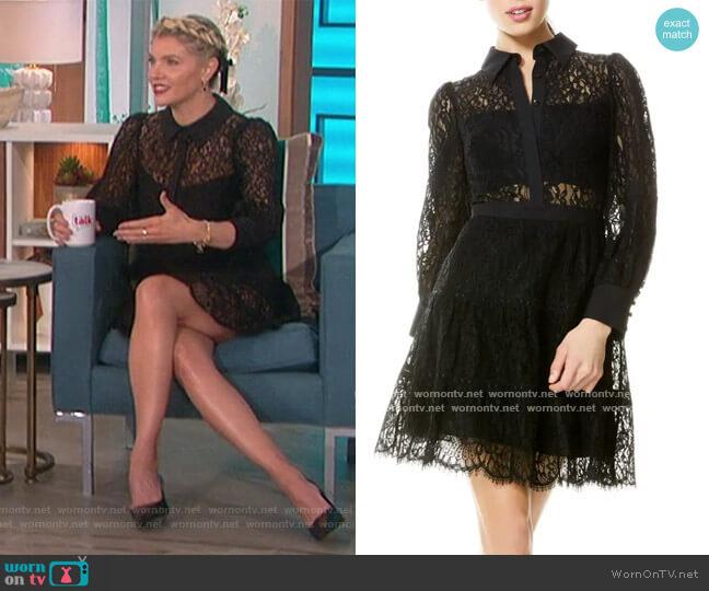 Alice + Olivia Anaya Collared Tiered Short Dress worn by Amanda Kloots on The Talk
