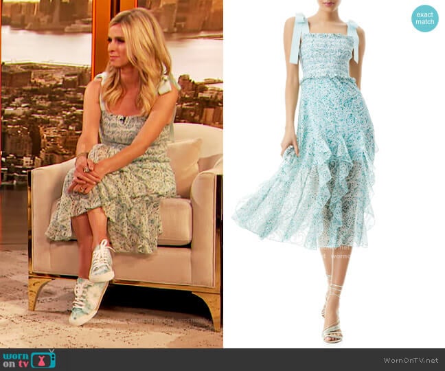 Alice + Olivia Jocelyn Floral Smocked Midi Dress