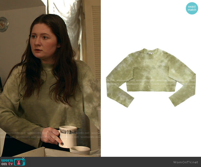 Cotton Citizen Tokyo Tie Dye Crop Tee in Basil Haze worn by Debbie Gallagher (Emma Kenney) on Shameless