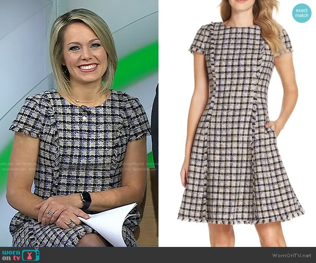 Eliza J Cap Sleeve Fit & Flare Dress worn by Dylan Dreyer on Today