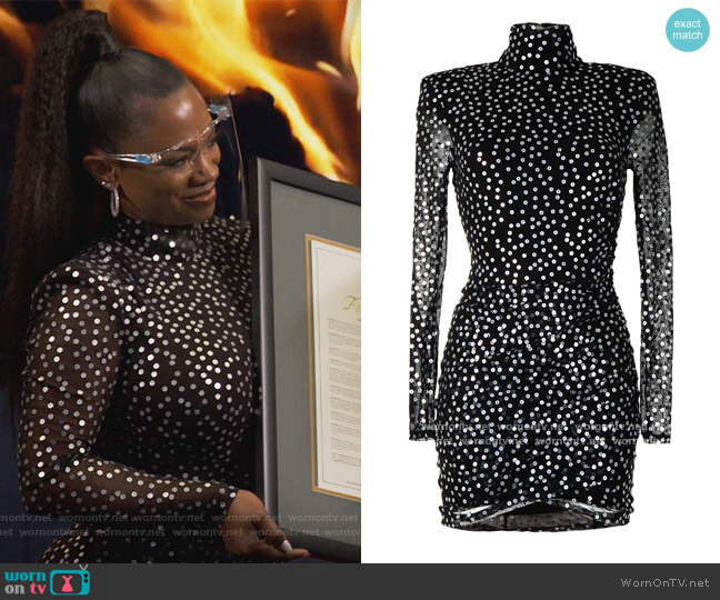 Cinq a Sept Marlene Dress worn by Kandi Burruss on The Real Housewives of Atlanta
