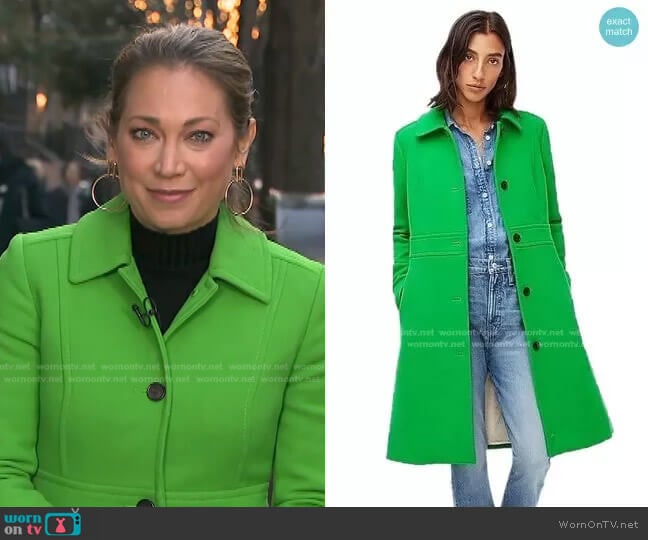J. Crew Classic Lady Day Coat worn by Ginger Zee on Good Morning America