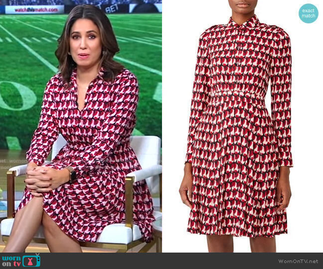 Kate Spade Crescent Shirtdress worn by Cecilia Vega on Good Morning America