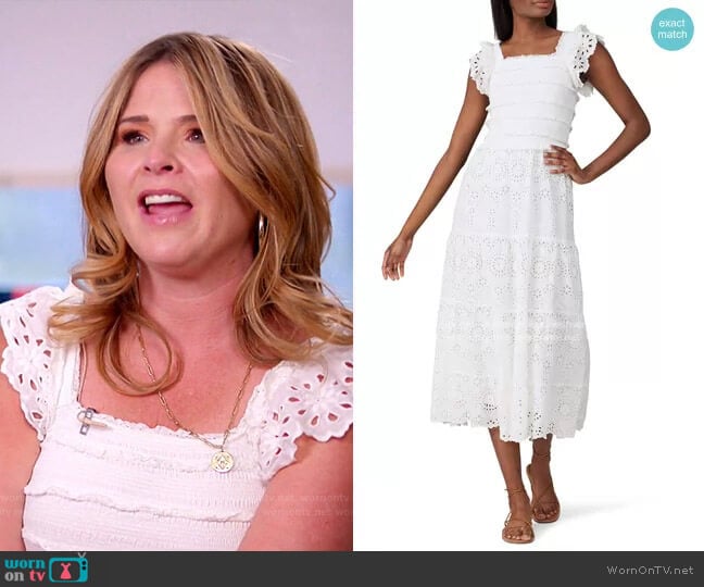 Sea New York Daisy Smocked Dress worn by Jenna Bush Hager on Today
