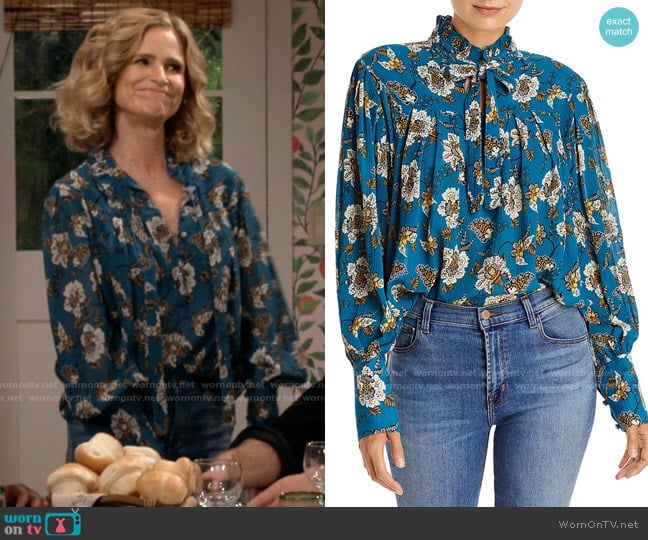 Derek Lam 10 Crosby Thomsen Blouse worn by Jean Raines (Kyra Sedgwick) on Call Your Mother
