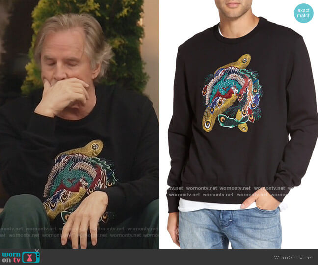 ElevenParis Nolan Embroidered Sweatshirt worn by Rick (Don Johnson) on Kenan