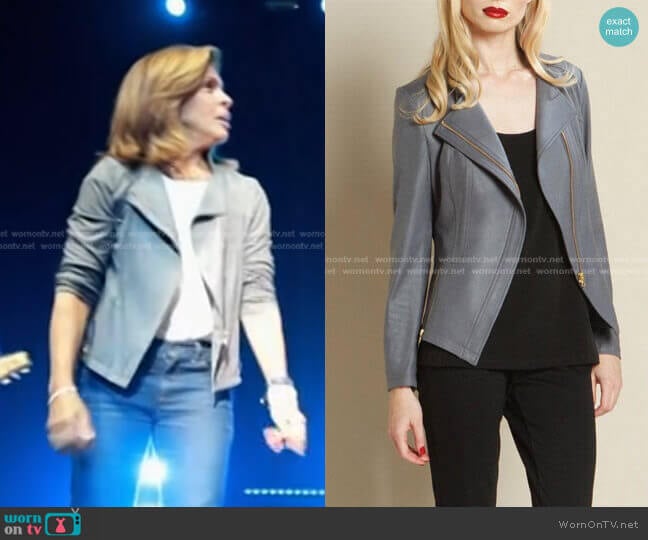 Clara Sunwoo Faux Leather Jacket worn by Hoda Kotb on Today