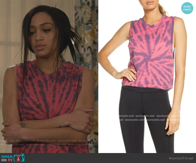 Free People Love Tie Dye Tank worn by Olivia Baker (Samantha Logan) on All American