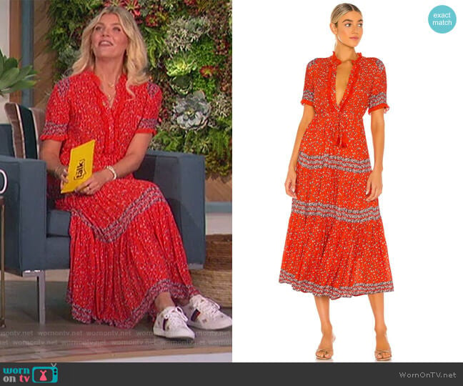 Free People Rare Feeling Maxi Dress worn by Amanda Kloots on The Talk