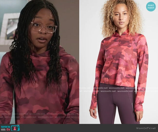 Athleta Pinnacle Hoodie worn by Diane Johnson (Marsai Martin) on Black-ish