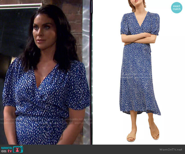 Gerard Darel Sicile Midi Wrap Dress worn by Chloe Lane (Nadia Bjorlin) on Days of our Lives