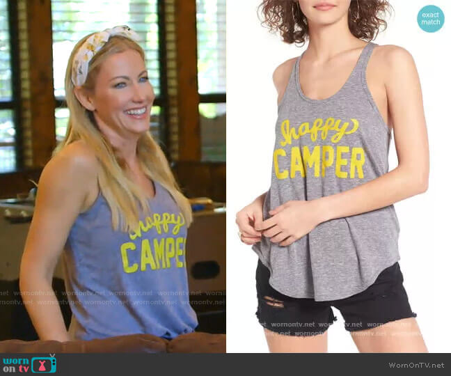 Sub_Urban Riot Happy Camper Athena Tank worn by Stephanie Hollman on The Real Housewives of Dallas