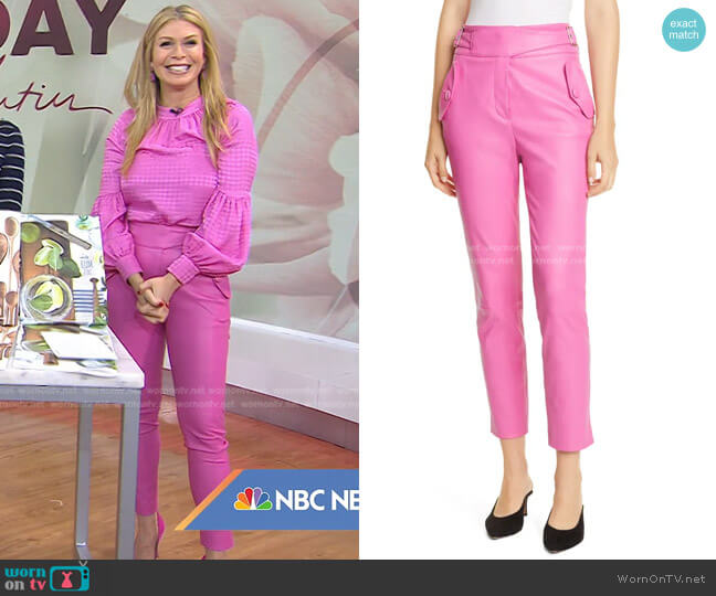 Veronica Beard Jania Leather Pants worn by Jill Martin on Today