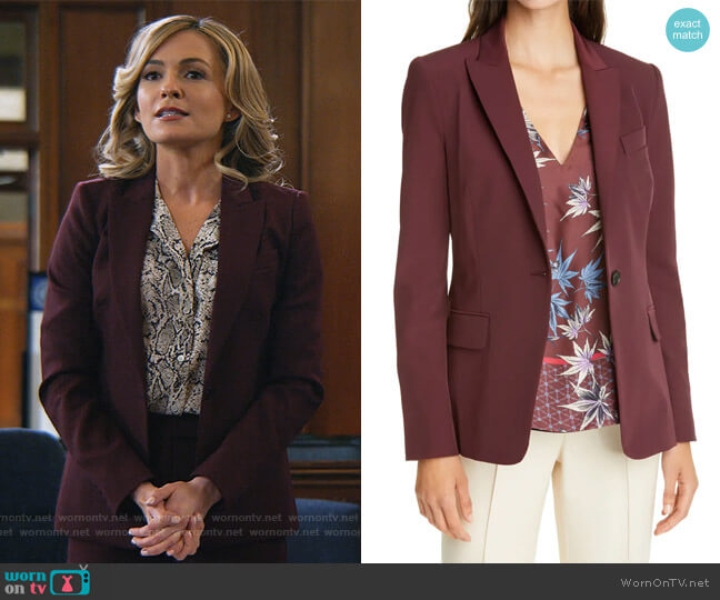 Judith & Charles Expressionist Suit Jacket worn by Amy Quinn (Lindsey Gort) on All Rise