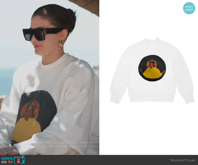 Kanye West Jesus is King Chicago crew neck sweatshirt worn by Kylie Jenner on Keeping Up with the Kardashians