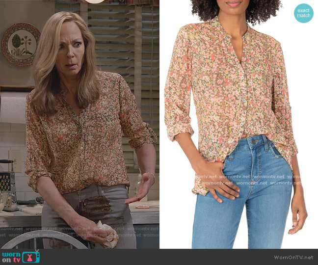 KUT from the Kloth Jasmine Top worn by Bonnie Plunkett (Allison Janney) on Mom