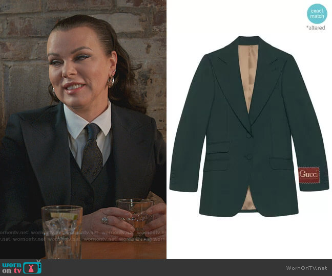 Gucci Label Single-Breasted Blazer worn by Maggie (Debi Mazar) on Younger