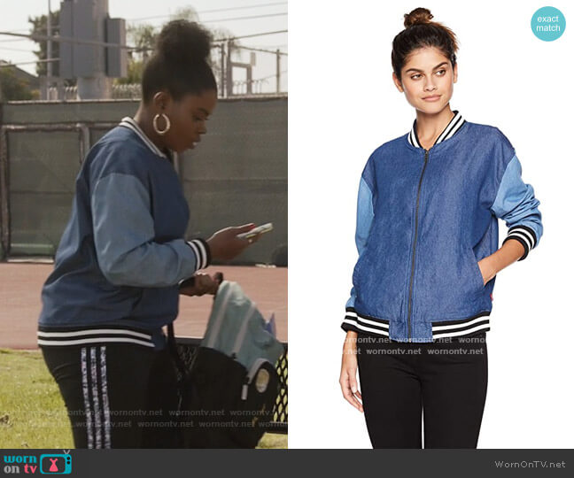 Levi Drop Shoulder Denim Bomber Jacket