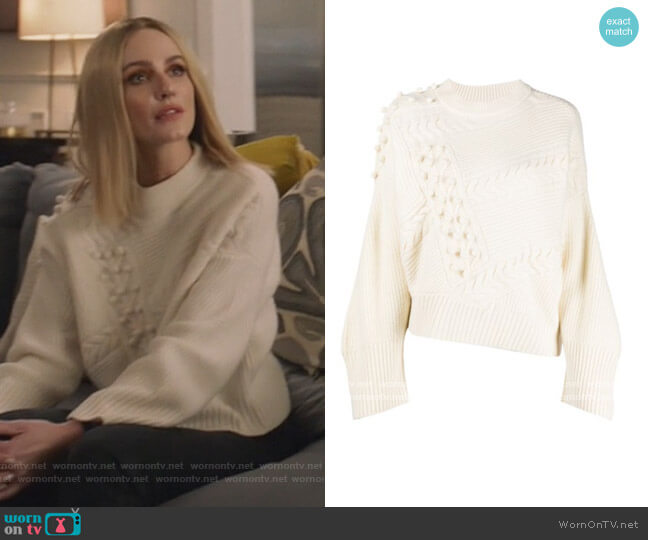 Loulou Studio Multi Knit Sweater worn by Laura Baker (Monet Mazur) on All American