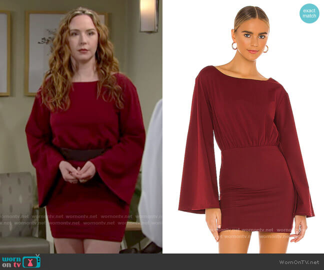 Majorelle Nathaniel Mini Dress worn by Mariah Copeland (Camryn Grimes) on The Young and the Restless