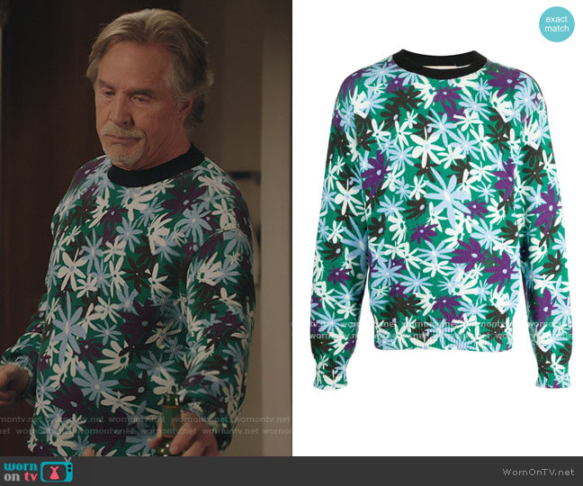Marni Floral Print Cotton Sweatshirt worn by Rick (Don Johnson) on Kenan