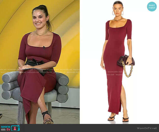 Simon Miller Mies Square Neck Dress worn by Donna Farizan on Today