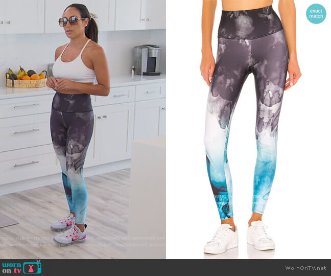 Onzie Graphic High Rise Midi Legging worn by Melissa Gorga on The Real Housewives of New Jersey