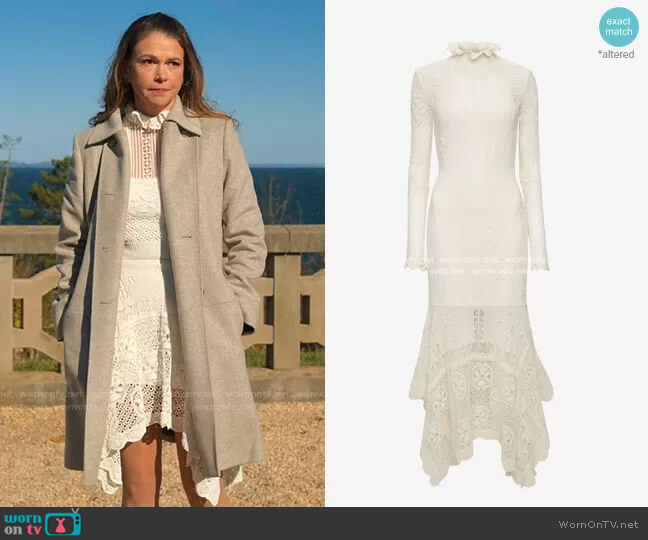 Alexander McQueen Patchwork Lace Knitted Dress worn by Liza Miller (Sutton Foster) on Younger